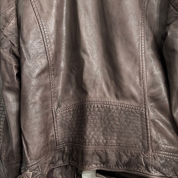 Free People Dark Brown Leather Jacket - Picture 3 of 7